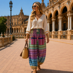 Pantalón Bombacho, pantalón de colores, tela  ligera - BOUTIQUEDELAINDIA