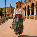 Pantalón Bombacho, pantalón de colores, tela  ligera - BOUTIQUEDELAINDIA