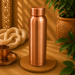 Botella de Cobre, Cobre grabado, Vaso de cobre incluido - BOUTIQUEDELAINDIA
