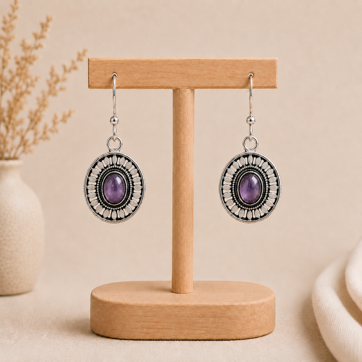 Aretes Mandala Amatista Imperial