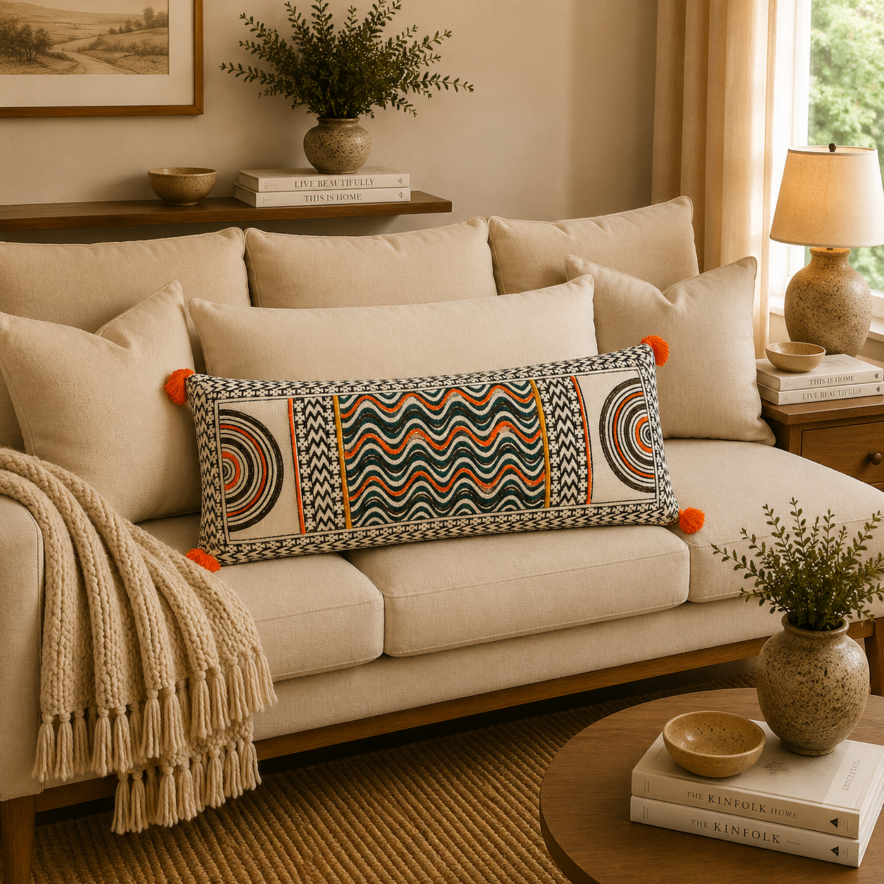 Cojín Surabhi - R80 para Decoración del Hogar - BOUTIQUEDELAINDIA