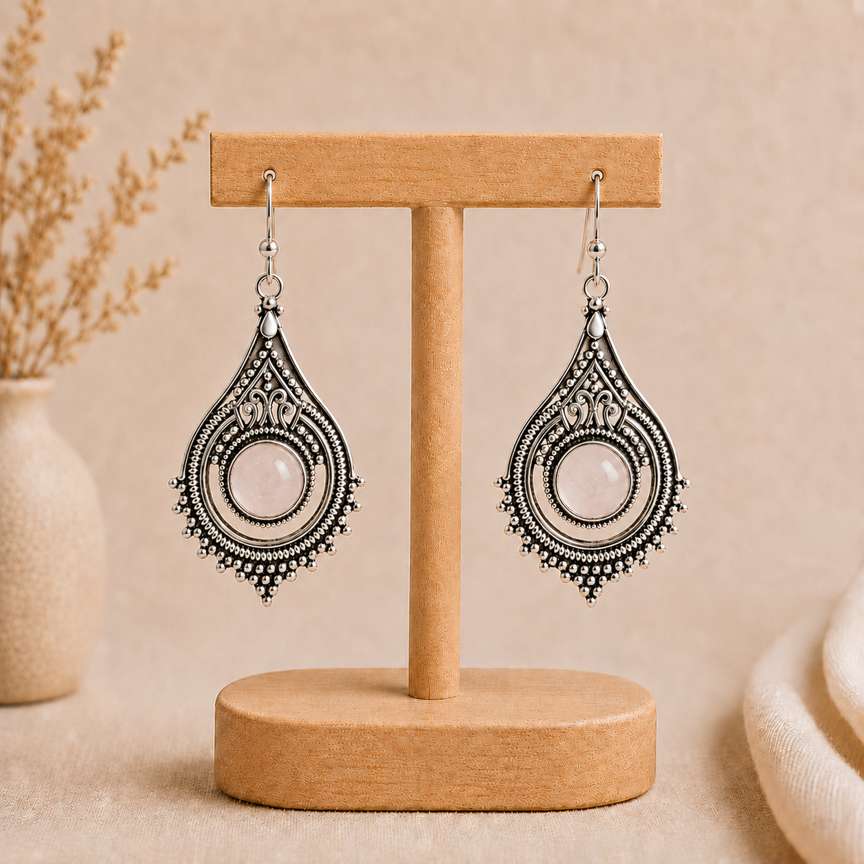 Aretes Lágrima Perla Luna