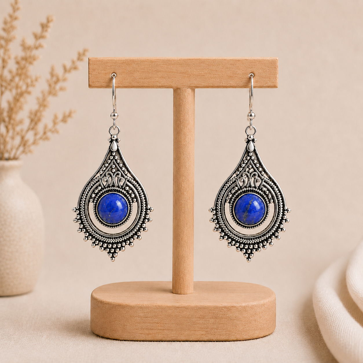 Aretes Lágrima Imperia azul