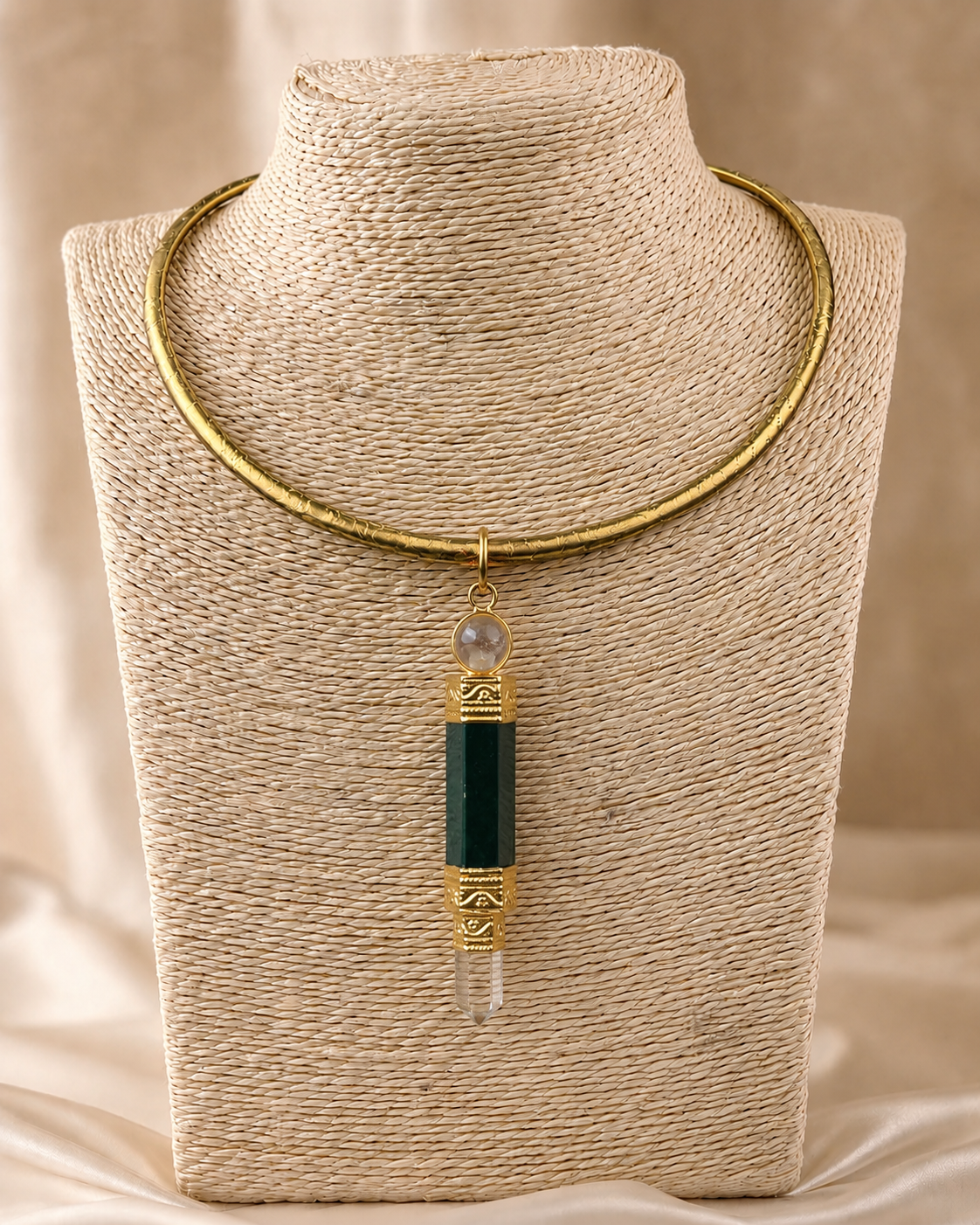 Collar Imperial Geométrico Verde