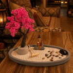 Jardín Zen Padma con Buda y Árbol Rosado - BOUTIQUEDELAINDIA