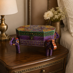 Joyero o Caja Decorativa Gaja Rangoli - BOUTIQUEDELAINDIA