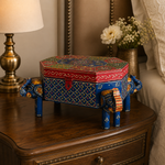 Joyero o Caja Decorativa Gaja Rangoli - BOUTIQUEDELAINDIA