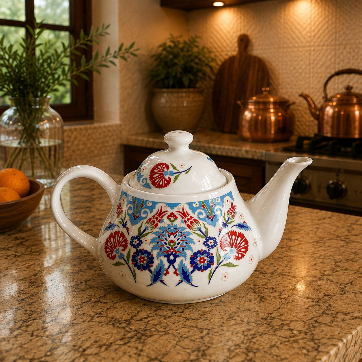 Tetera Doble Floral Anatolia - BOUTIQUEDELAINDIAENCOLOMBIA