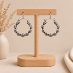 Aretes Candonga Kavya de Aro en Bronce Plateado - BOUTIQUEDELAINDIA