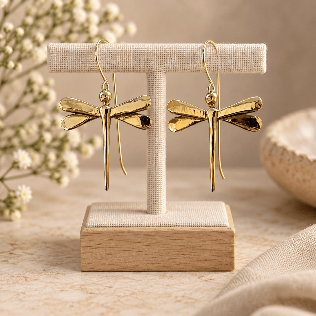 Aretes Libélula Anaya en Bronce - BOUTIQUEDELAINDIA