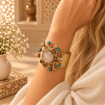 Brazalete Amara en Bronce con Piedras Decorativas - BOUTIQUEDELAINDIA