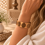 Brazalete Chakras en Cobre Grabado - BOUTIQUEDELAINDIA