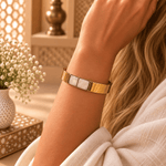 Brazalete Naira en Cobre con Detalle Blanco - BOUTIQUEDELAINDIA