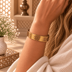 Brazalete Om Shanti en Cobre Grabado - BOUTIQUEDELAINDIA