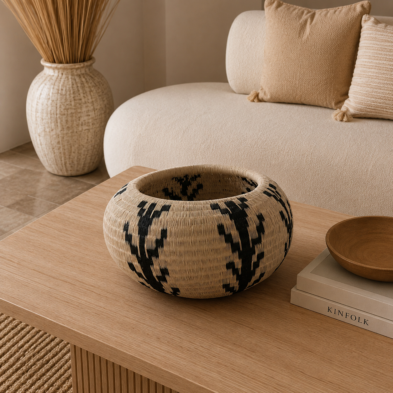 Canasto, Jarrón Werrengue, Artesanía Colombiana - BOUTIQUEDELAINDIA