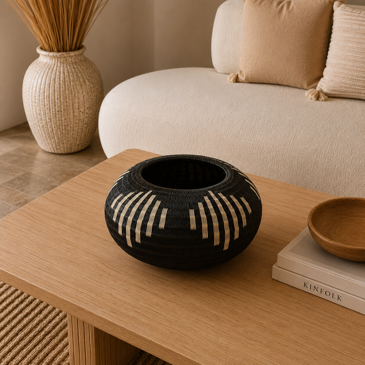 Canasto, Jarrón Werrengue, Artesanía Colombiana - BOUTIQUEDELAINDIA