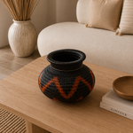 Canasto, Jarrón Werrengue, Artesanía Colombiana - BOUTIQUEDELAINDIA
