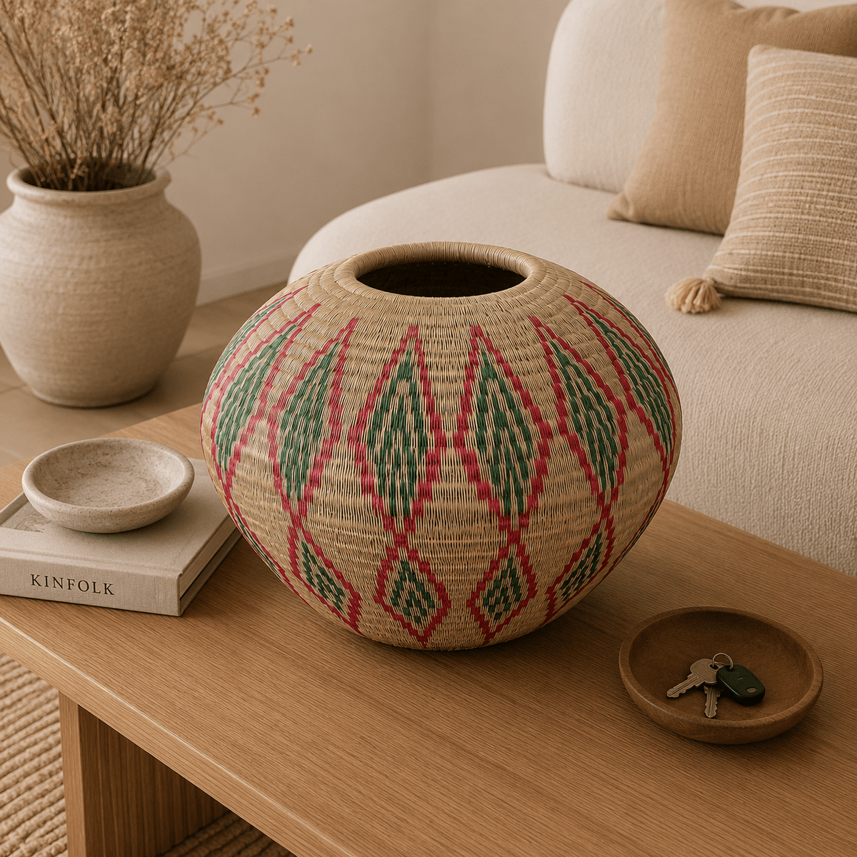 Canasto Werrengue Ritmo de la Selva Artesanal - BOUTIQUEDELAINDIA