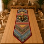 Cetro de mesa Hindú, Camino de mesa, Mantel, Pie de cama, Boutique de la India