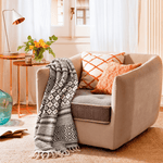 Manta Decorativa para Sofá Kavisha de Algodón - BOUTIQUEDELAINDIA