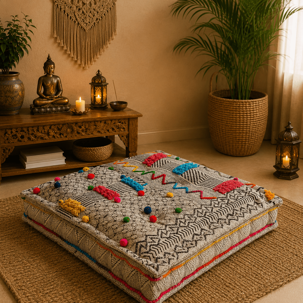 Cojín de Piso Arohi - BOUTIQUEDELAINDIA