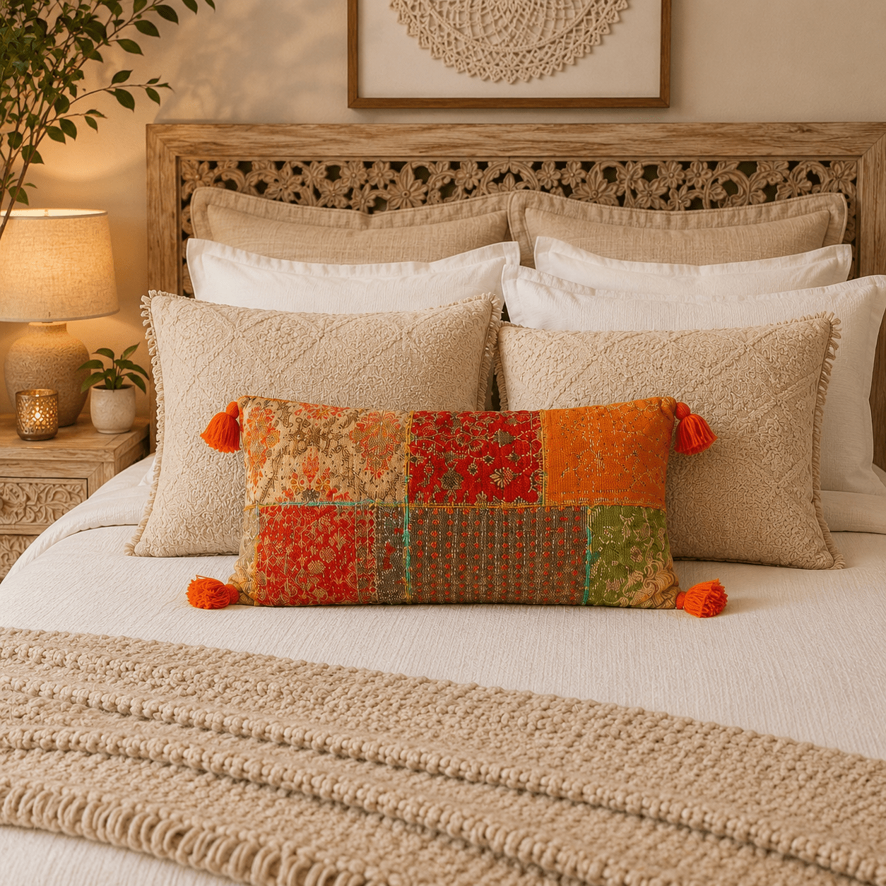 Cojín Rectangular Pranika - BOUTIQUEDELAINDIA