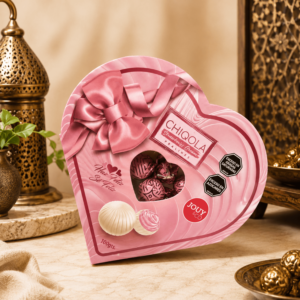 Chocolate Turco Chiqola Strawberry Cream Corazón 100 g - BOUTIQUEDELAINDIA