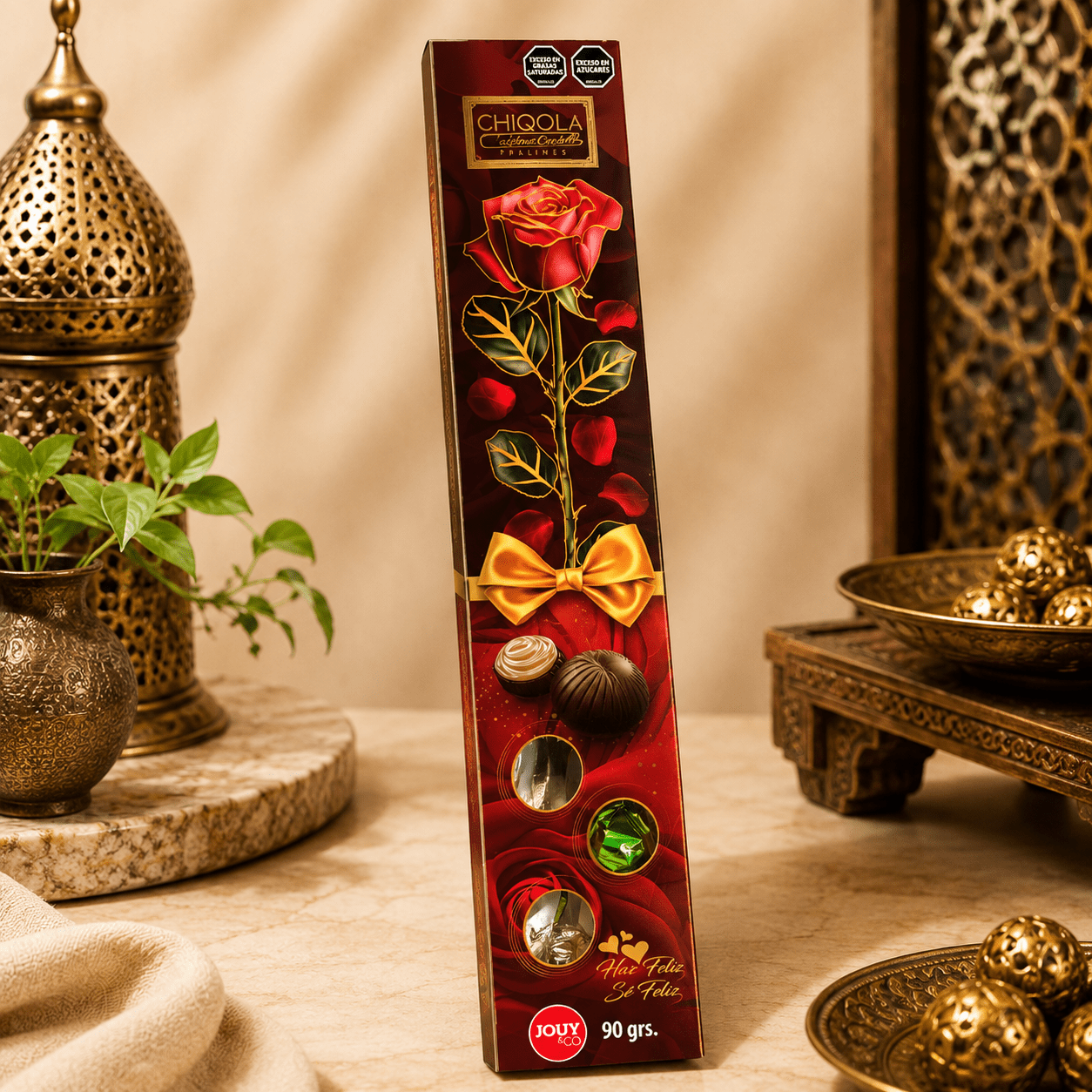 Chocolate Turco Chiqola Rosa de Pralines 90 g - BOUTIQUEDELAINDIA