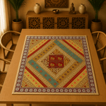 Mantel Cuadrado con Elefantes Bordados - BOUTIQUEDELAINDIA