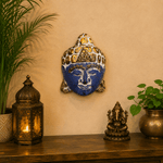 Máscara Decorativa Buda Azul de la India en Madera - BOUTIQUEDELAINDIA