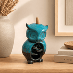Porta incienso Cascada Búho Turquesa - BOUTIQUEDELAINDIA