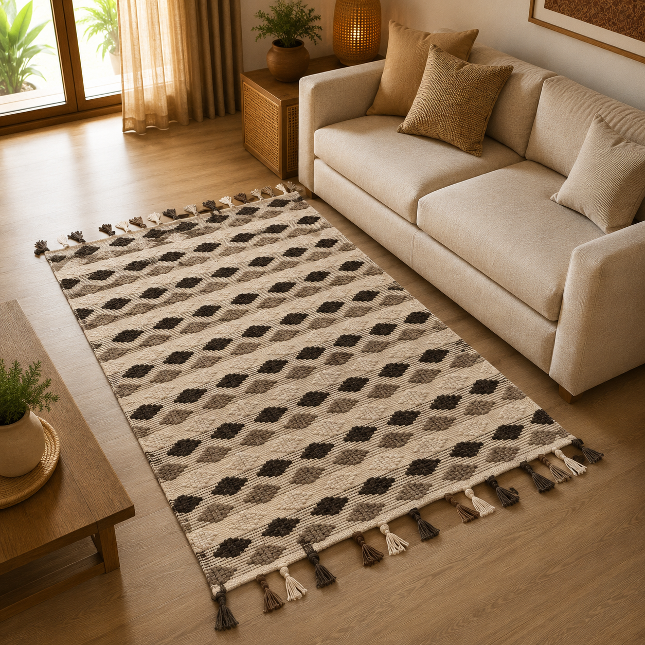 Tapete artesanal Hindú, Alfombra Hindú - BOUTIQUEDELAINDIA
