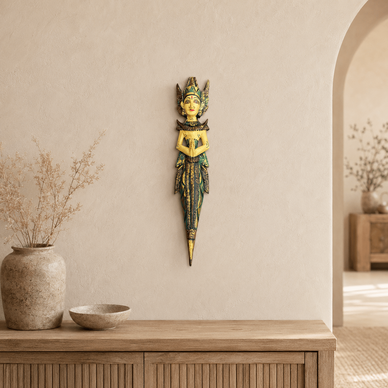 Escultura Decorativa de Guardianes Balineses Mediano - BOUTIQUEDELAINDIA