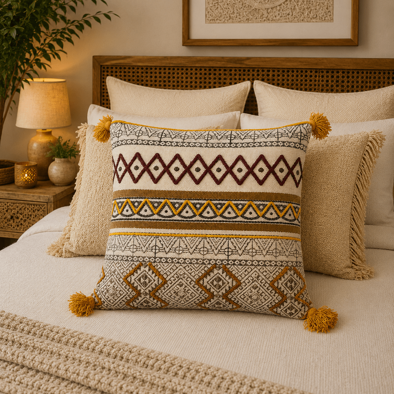 Cojín Decorativo Vaidehi Étnico - R40 - BOUTIQUEDELAINDIA