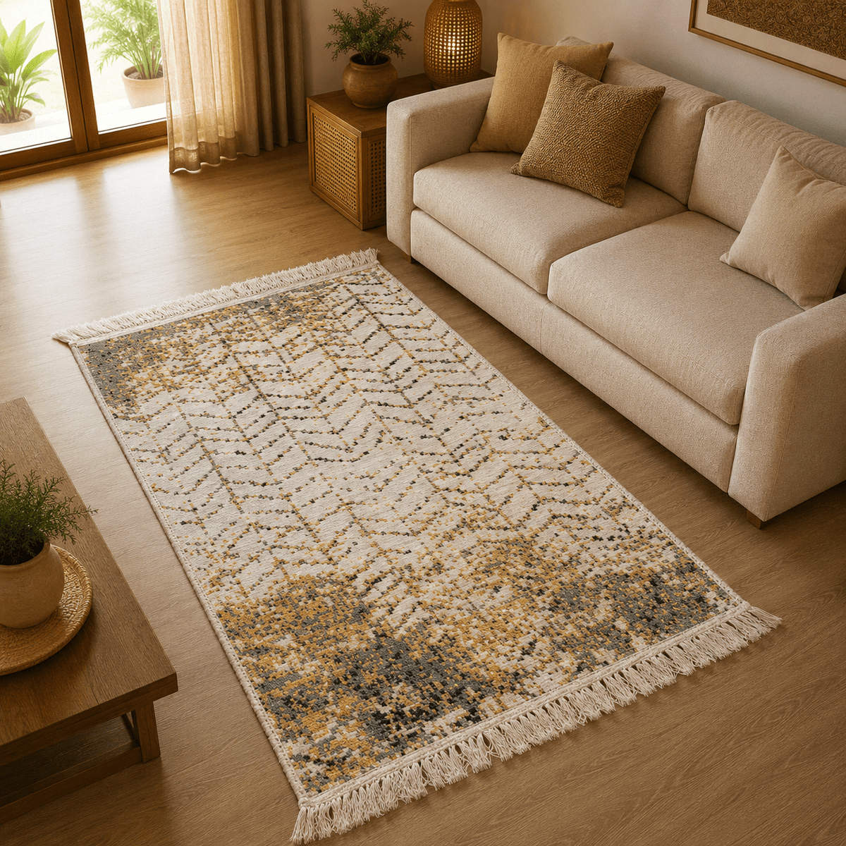 Tapete Doble Faz de Diseño Abstracto Oriental - BOUTIQUEDELAINDIA