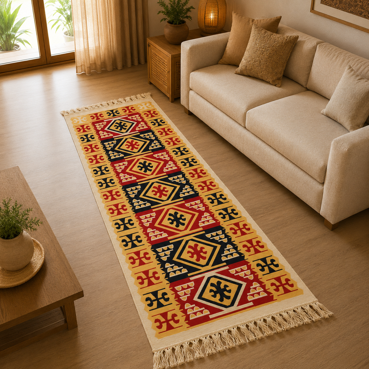 Tapete artesanal Hindú, Alfombra Hindú - BOUTIQUEDELAINDIA