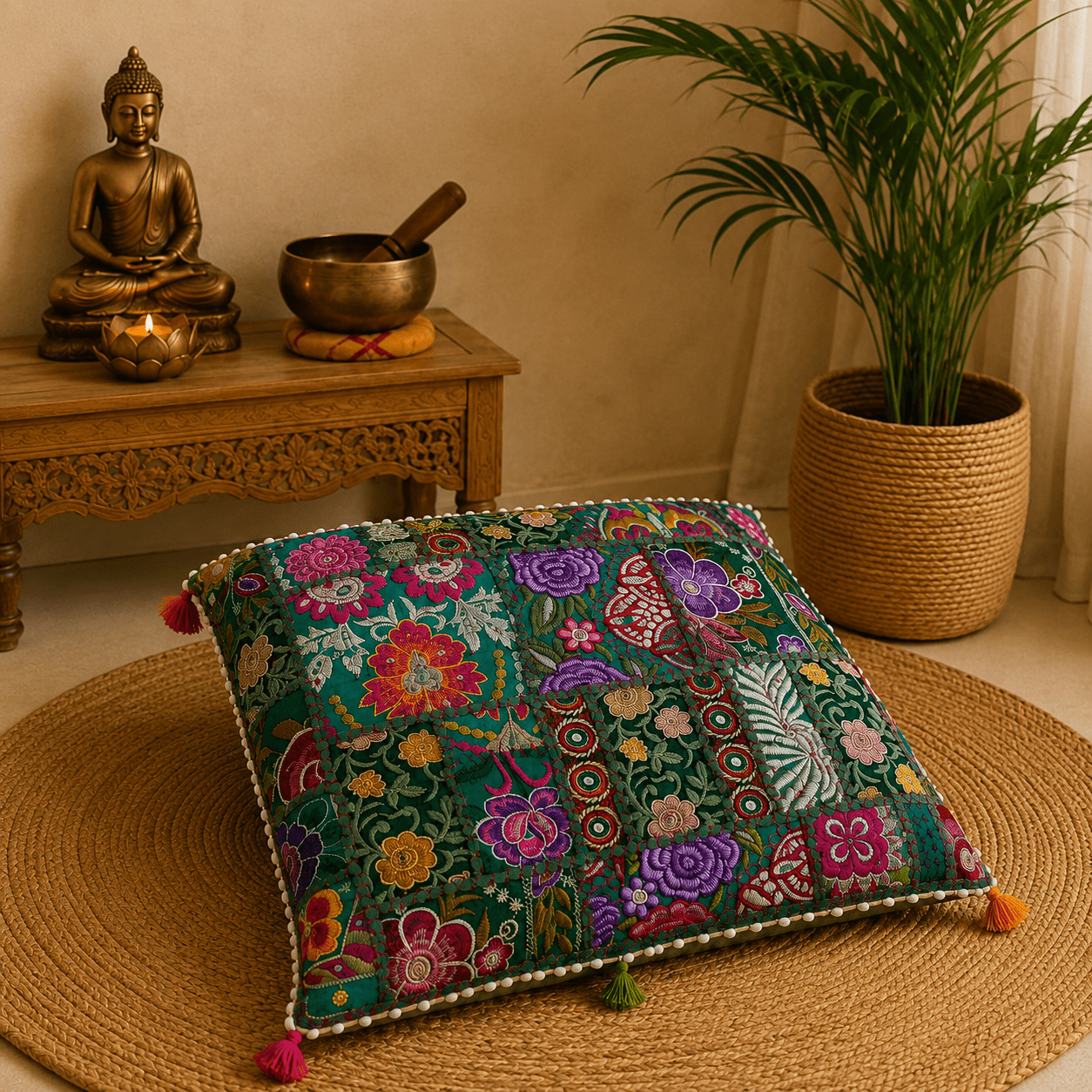 Cojín Oasis Floral - BOUTIQUEDELAINDIA