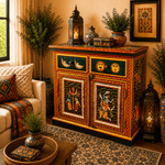 Arte Krishna, Sol y Luna Vintage Comoda - BOUTIQUEDELAINDIA