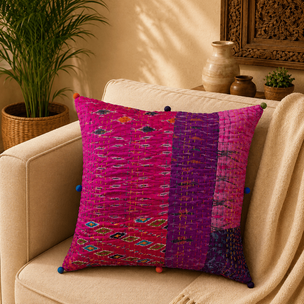 Cojín Kantha - BOUTIQUEDELAINDIA