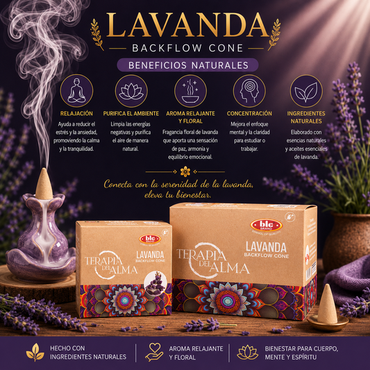 Incienso Bic Cono - Cascada  de Lavanda PPM2.4K