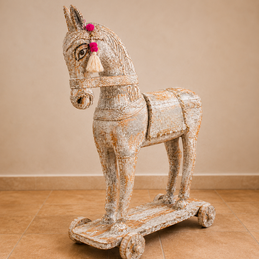 Hand-Carved Decorative Horse