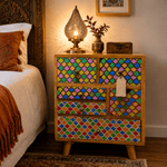 Mesa de Noche Oriental Vintage - BOUTIQUEDELAINDIA