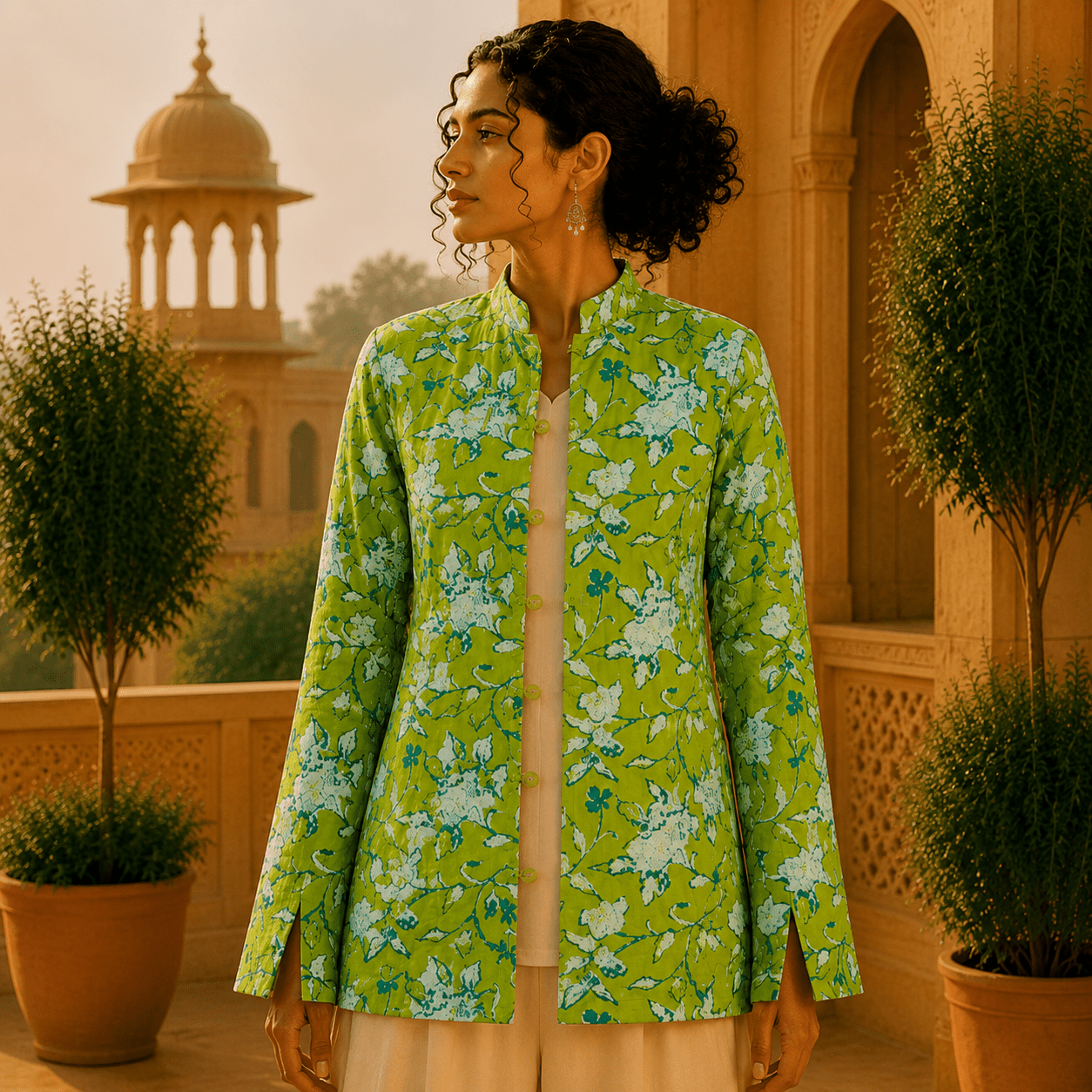 Chaqueta Doble Faz Verde Manzana