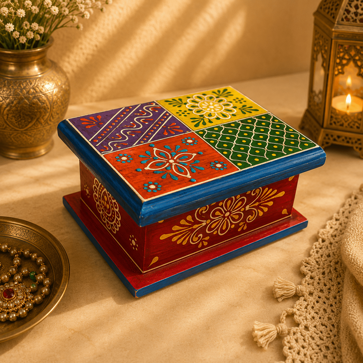 Joyero Organizador Vrinda - BOUTIQUEDELAINDIA