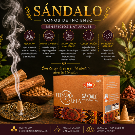 Incienso Bic Cono - Cascada de Sándalo PPM2.4K