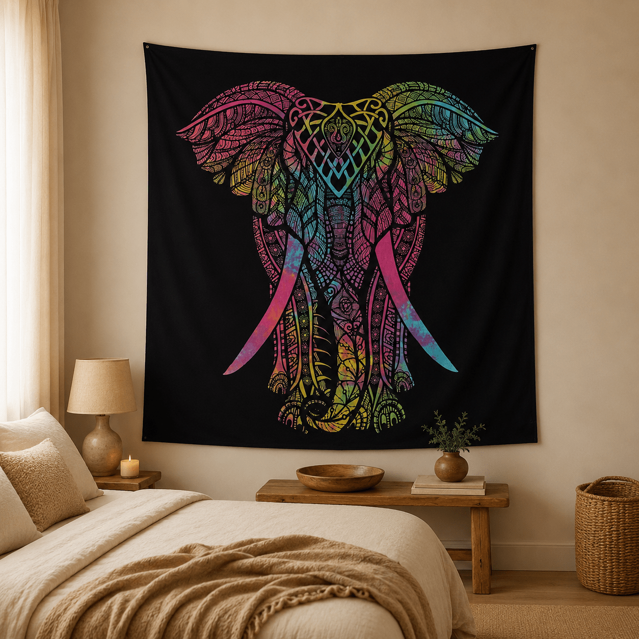 Tapiz Decorativo Elefante Gajendra Prisma - BOUTIQUEDELAINDIA