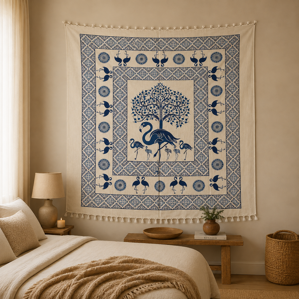 Tapiz decorativo grande, tapiz de pared, tapiz mandala, tela decorativa, Boutique de la India en Colombia 