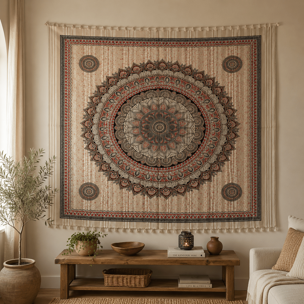 Tapiz Decorativo Mandala Shanti Arena - BOUTIQUEDELAINDIA