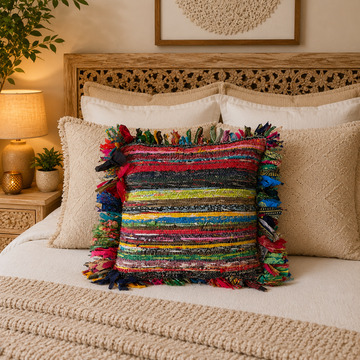 Cojín Durri Arcoíris - BOUTIQUEDELAINDIA