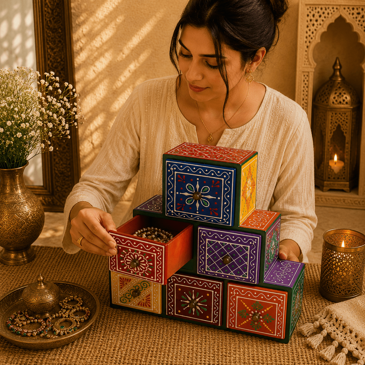 Joyero Organizador Shloka - BOUTIQUEDELAINDIA
